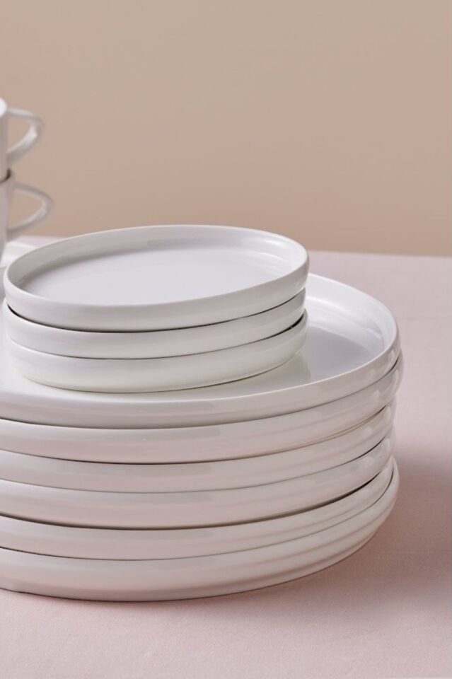 Karaca Stream Bone Sunset 34 Parça 6 Kişilik Kahvaltı Takımı Beyaz