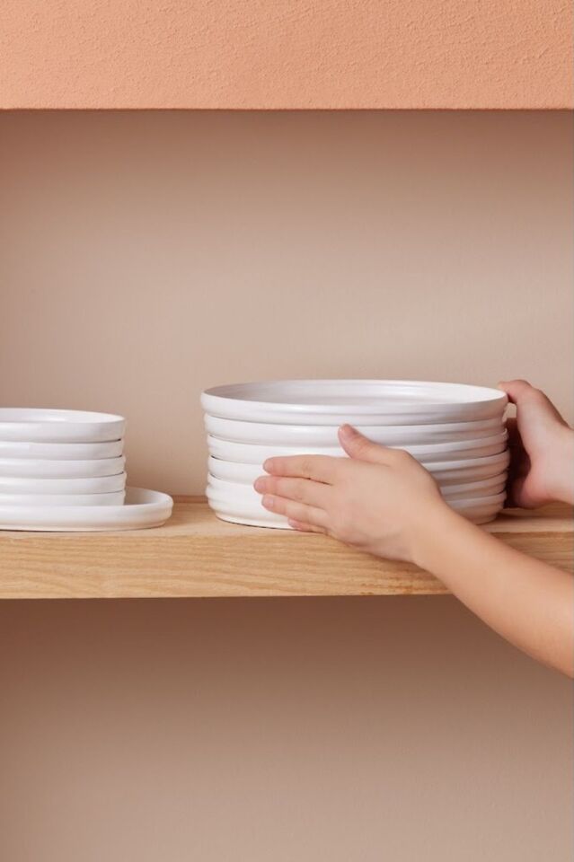 Karaca Stream Bone Sunset 34 Parça 6 Kişilik Kahvaltı Takımı Beyaz