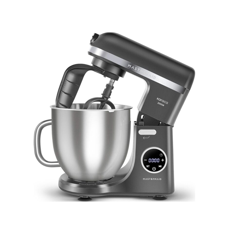 Karaca Mastermaid Chef Ultra D2000 W Dijital Ekranlı Hamur Yoğurma Makinesi Shadow Gray
