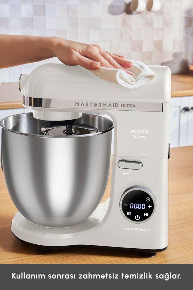 Karaca Mastermaid Chef Ultra D2000 W Dijital Ekranlı Hamur Yoğurma Makinesi Starlight