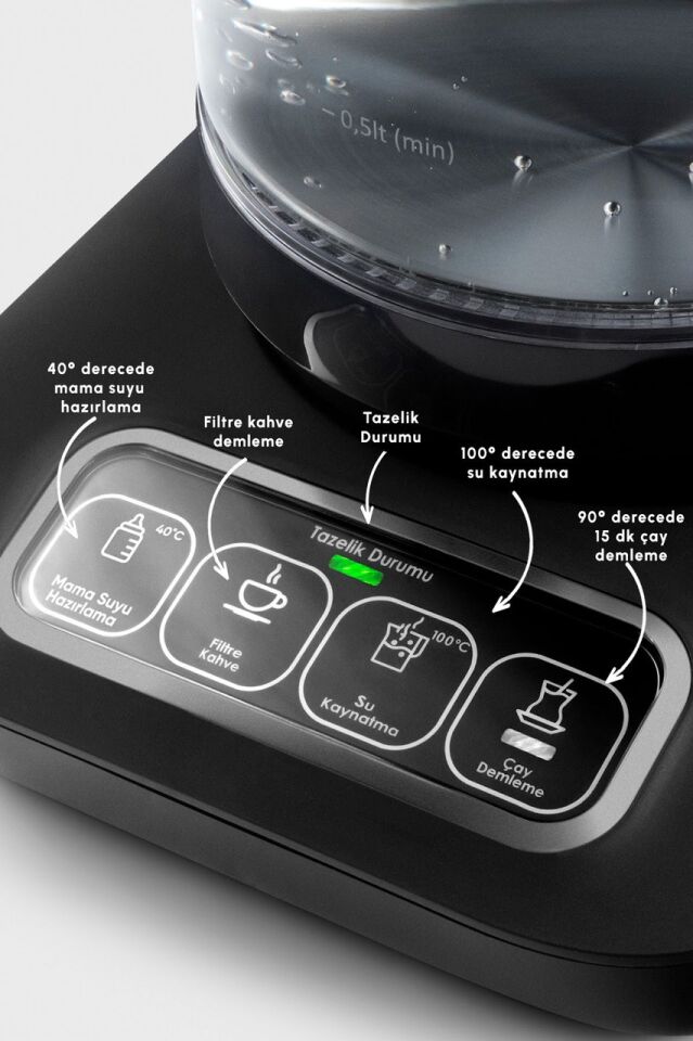 Karaca Çaysever Robotea Pro Connect 4 In 1 Konuşan Otomatik Cam Çay ve Filtre Kahve Demleme Makinesi Silver