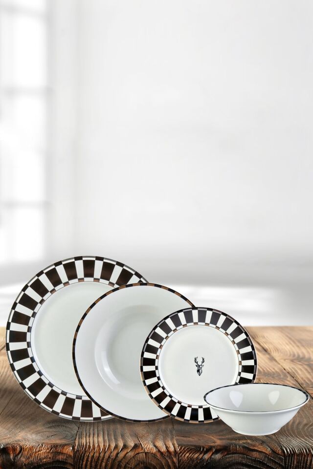 Karaca Elegance Bone Aries 24 Parça 6 Kişilik Yemek Takımı