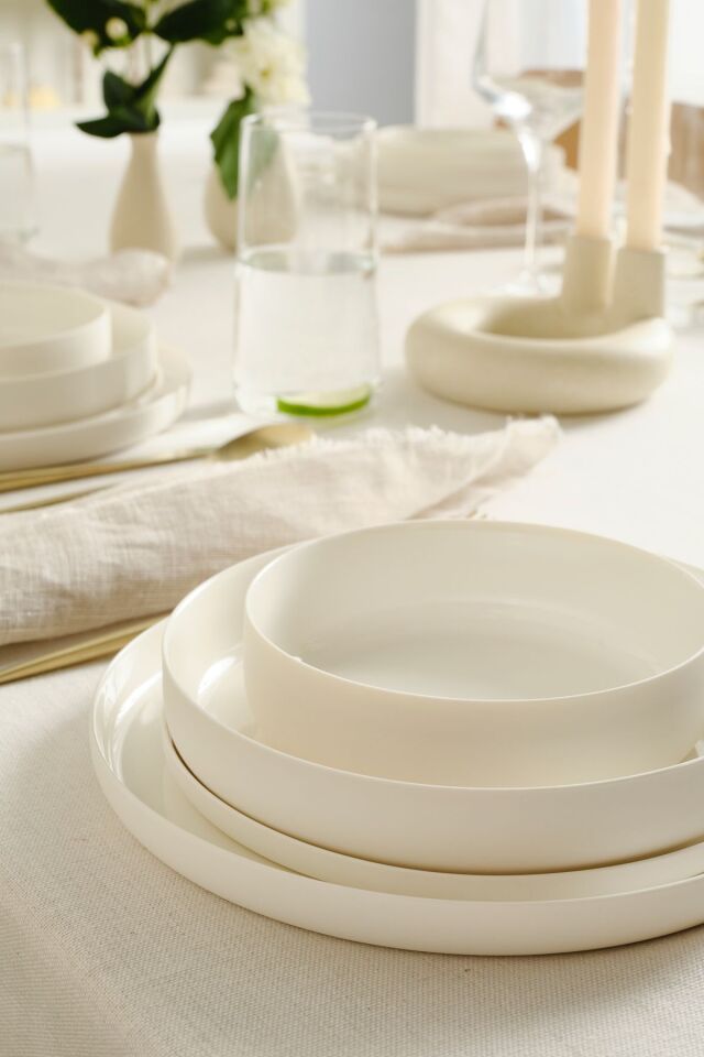 Karaca Earth Collection Finesse 24 Parça 6 Kişilik Yemek Takımı Beyaz