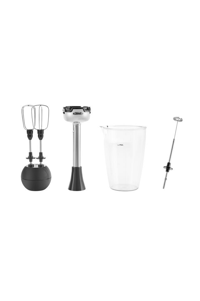 Karaca Prosteel 7 in 1 1000W Süt Köpürtücülü Mutfak Robotu Black