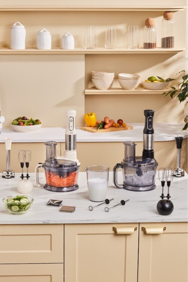 Karaca Prosteel 7 in 1 1000W Süt Köpürtücülü Mutfak Robotu Black