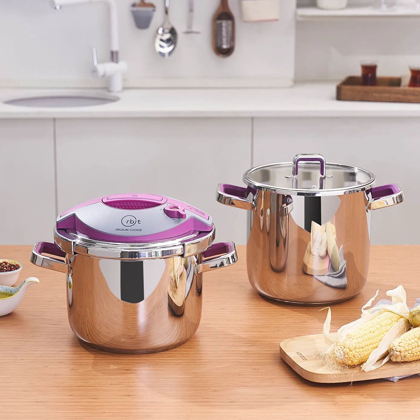 Karaca Orbit İndüksiyon Tabanlı Düdüklü Tencere Seti 6+8 Lt Violet