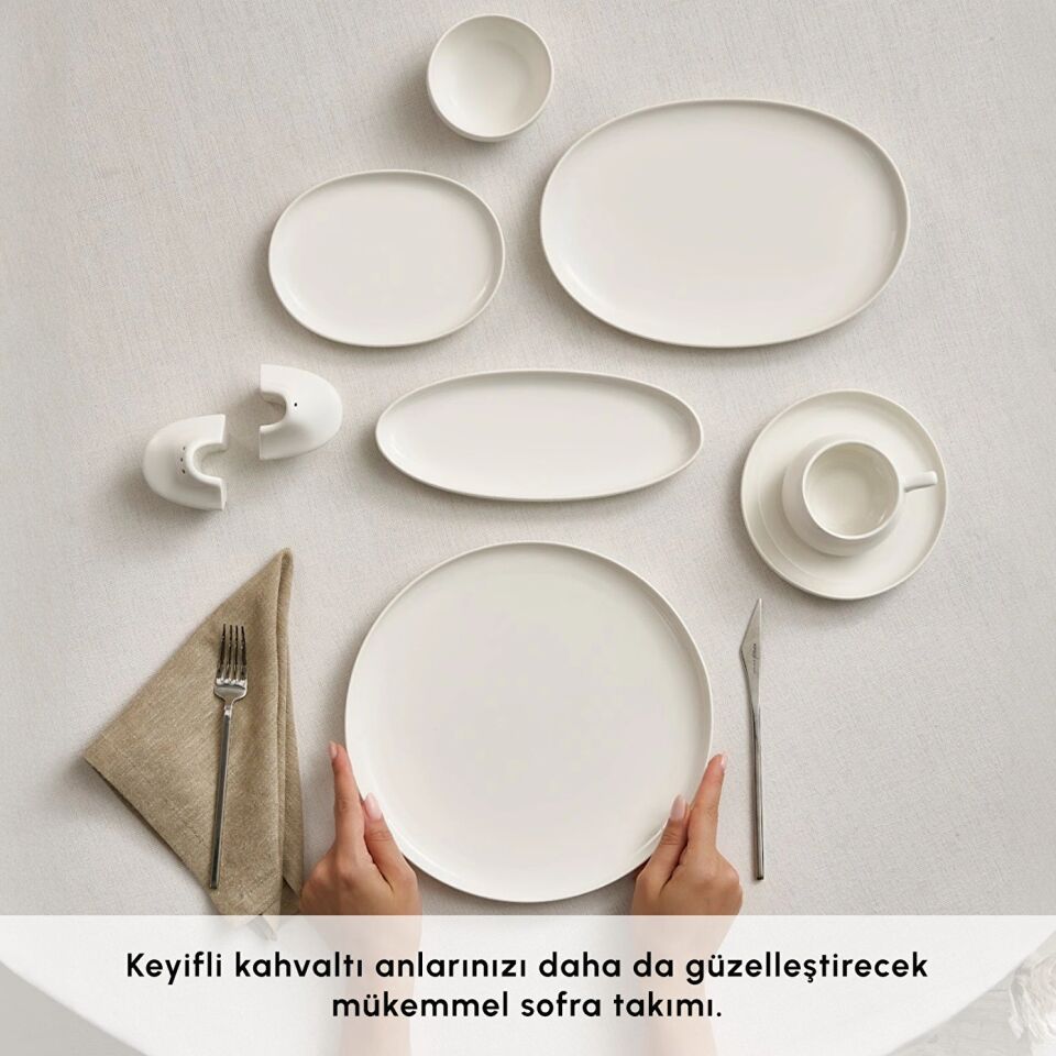 Karaca Stream Bone Hole 34 Parça 6 Kişilik Kahvaltı Takımı