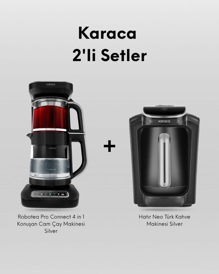Karaca 2'li Set (Robotea + Neo) - Silver