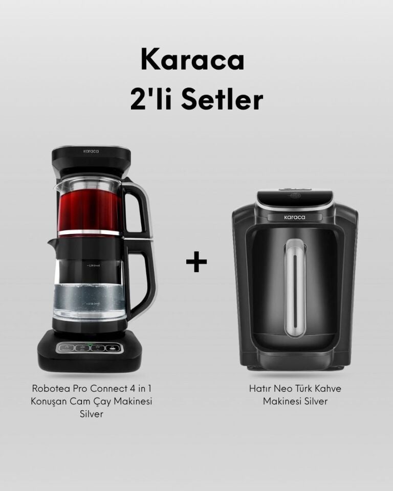 Karaca 2'li Set (Robotea + Neo) - Silver