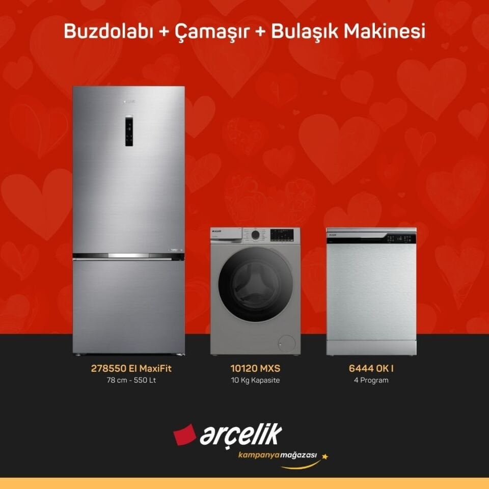 ARÇELİK 3'lü Çeyiz Paketi ( 278550 EI MaxiFit - 10120 MXS - 6444 OK I )