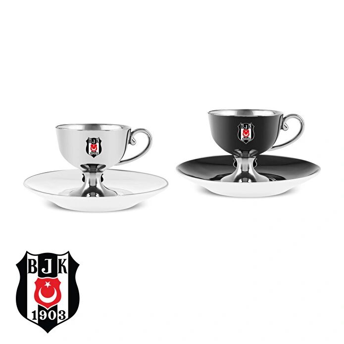 Karaca Beşiktaş Taraftar Seti - Türk Kahve Makinesi - Kahve Fincanı