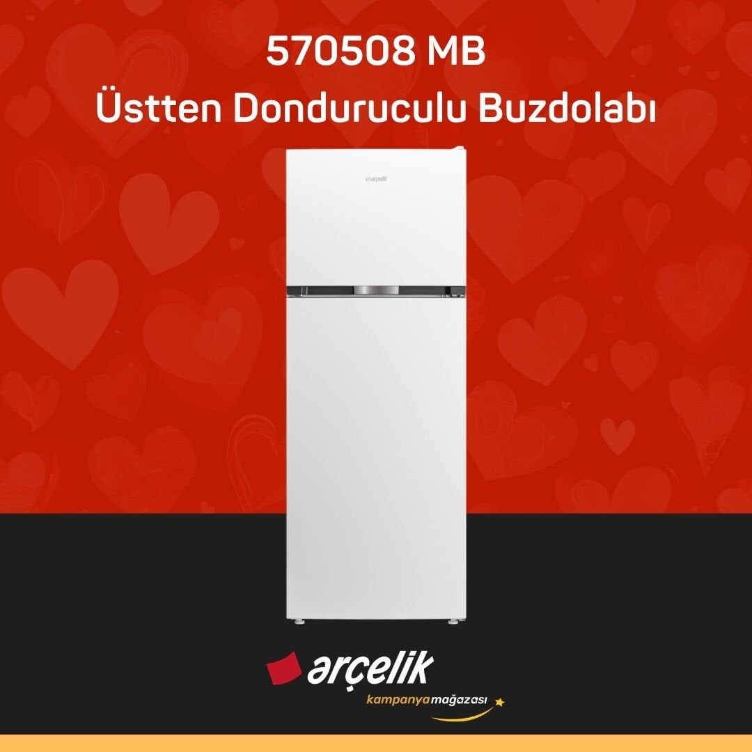 ARÇELİK 570508 MB Üstten Donduruculu Buzdolabı