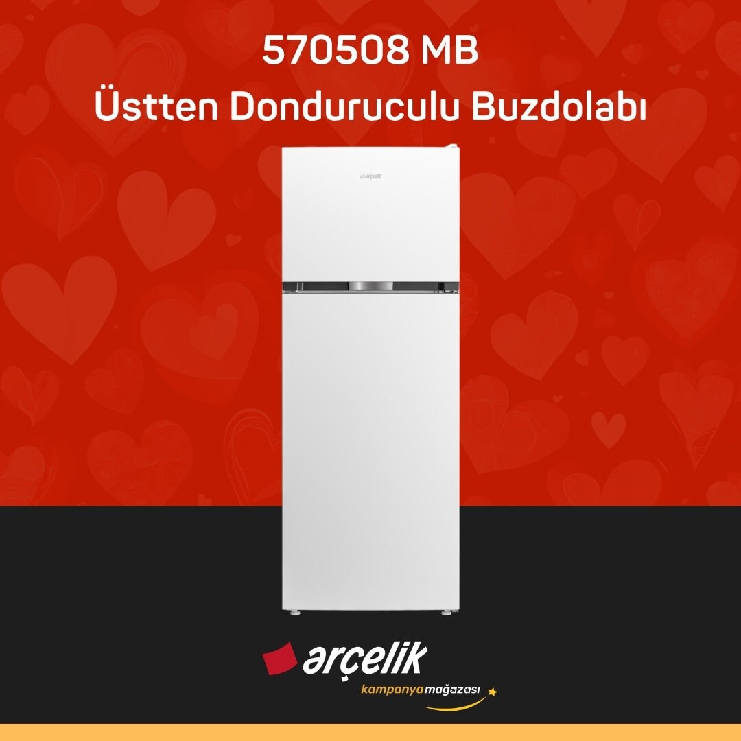 ARÇELİK 570508 MB Üstten Donduruculu Buzdolabı