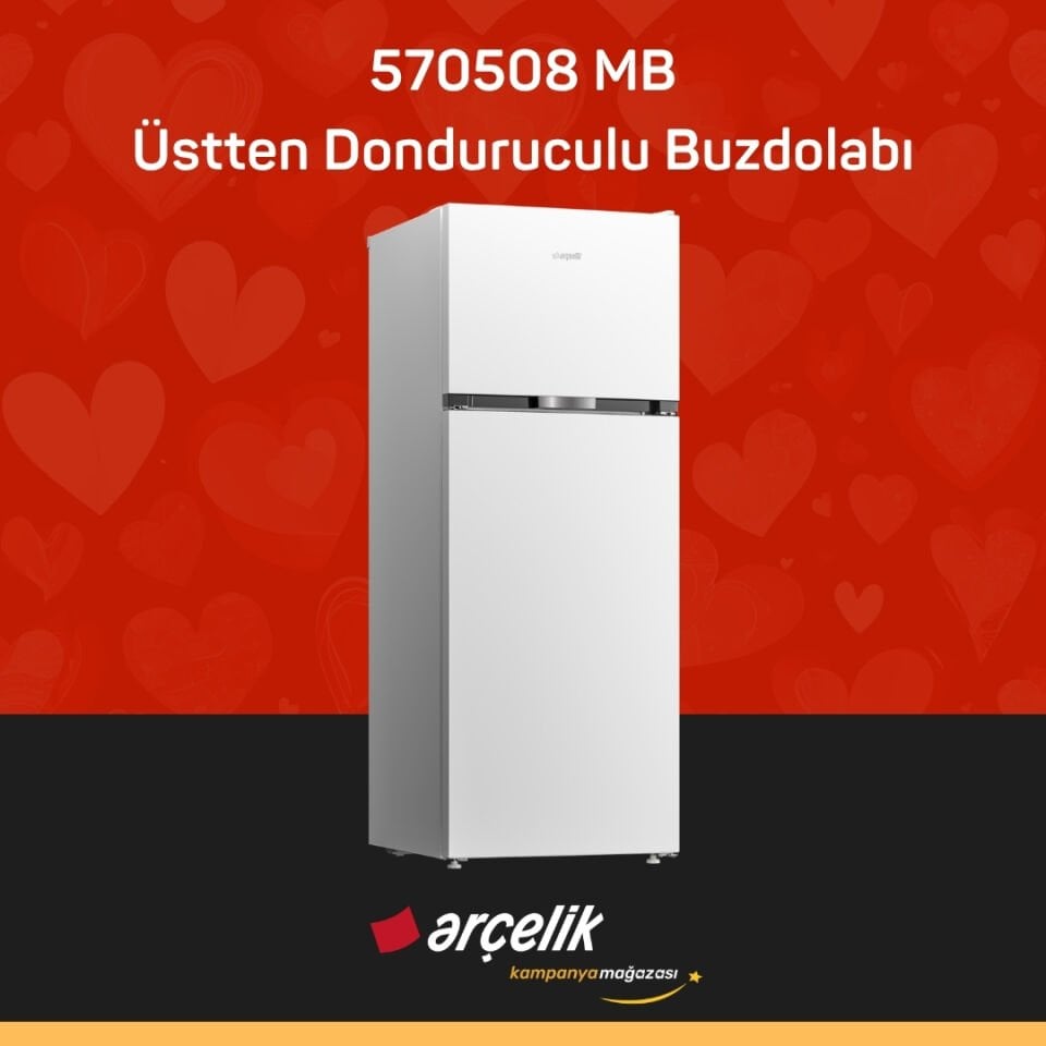 ARÇELİK 570508 MB Üstten Donduruculu Buzdolabı