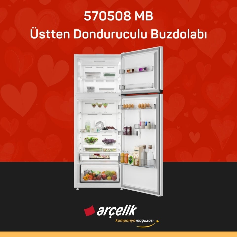ARÇELİK 570508 MB Üstten Donduruculu Buzdolabı