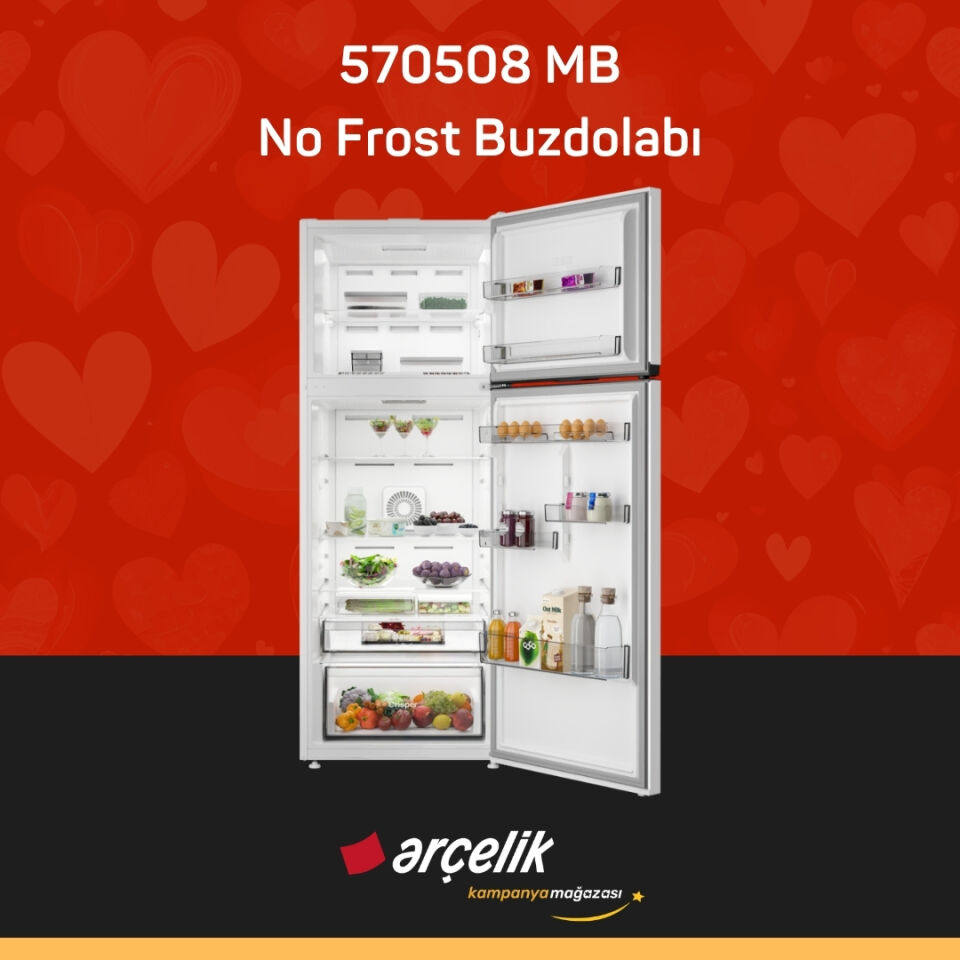 ARÇELİK 570508 MB Üstten Donduruculu Buzdolabı