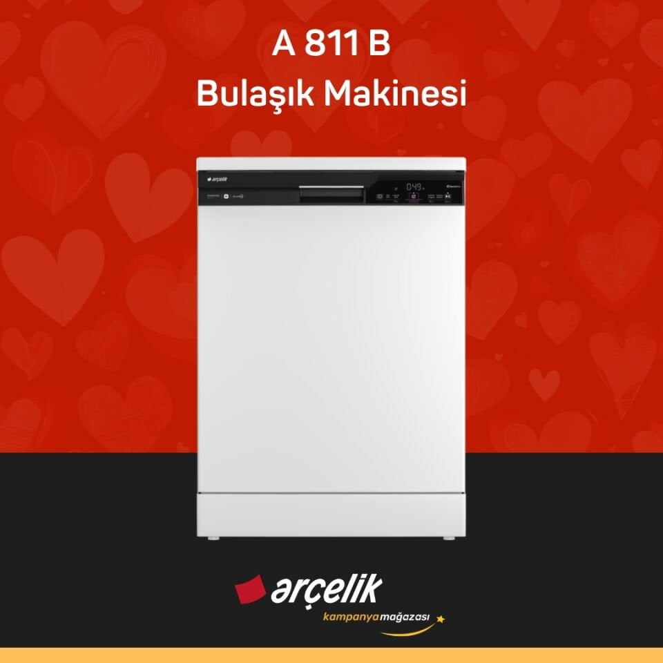 ARÇELİK A 811 B Yapay Zekalı Diamond Serisi Solo Bulaşık Makinesi