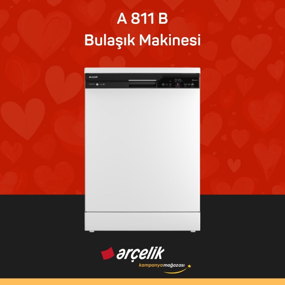 ARÇELİK A 811 B Yapay Zekalı Diamond Serisi Solo Bulaşık Makinesi