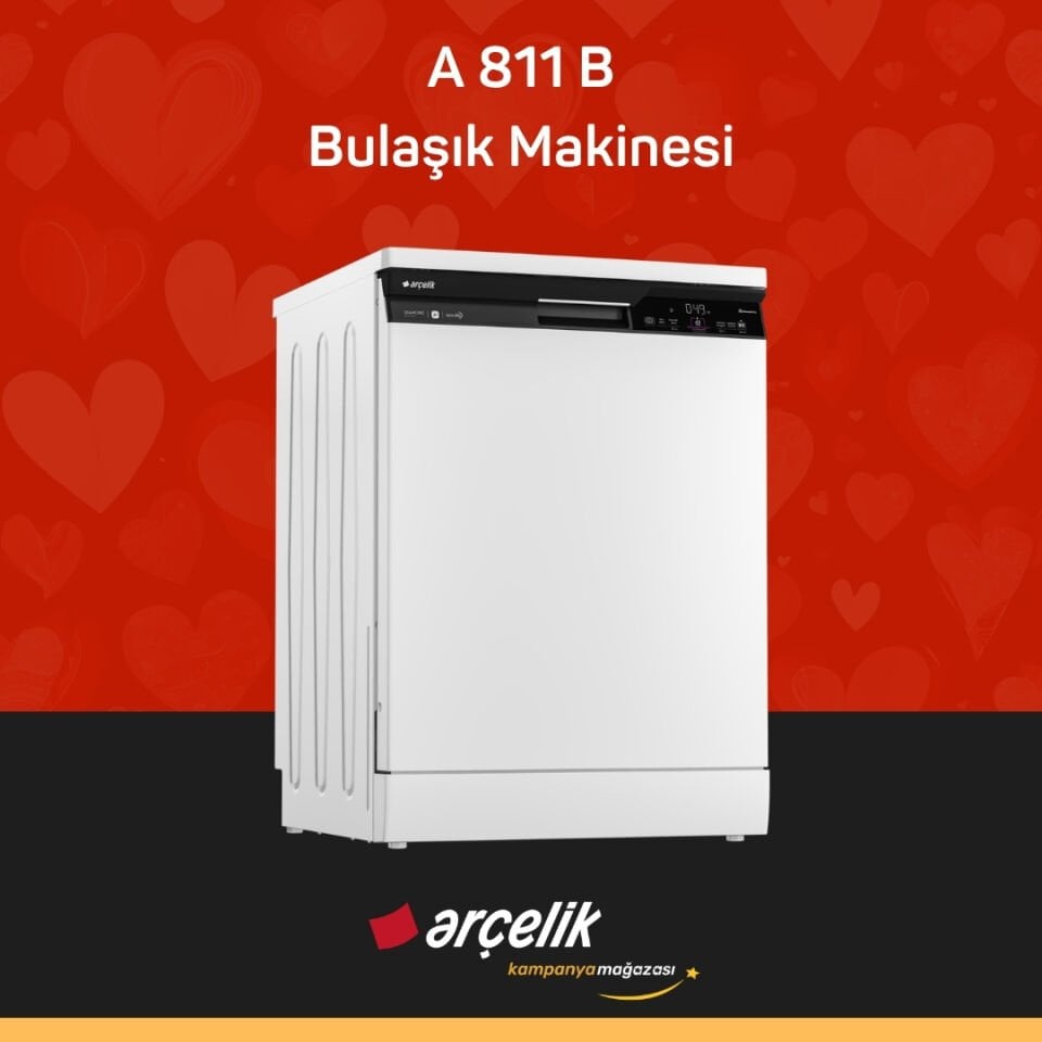 ARÇELİK A 811 B Yapay Zekalı Diamond Serisi Solo Bulaşık Makinesi
