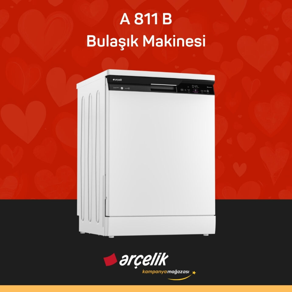 ARÇELİK A 811 B Yapay Zekalı Diamond Serisi Solo Bulaşık Makinesi