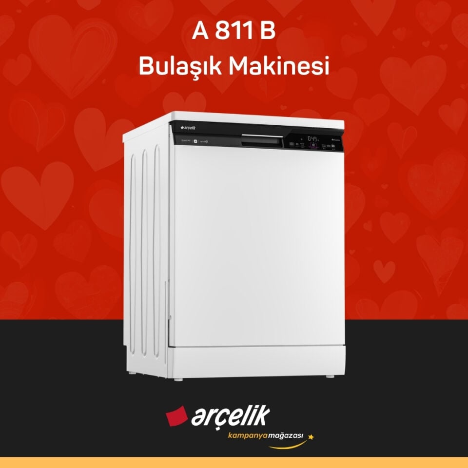 ARÇELİK A 811 B Yapay Zekalı Diamond Serisi Solo Bulaşık Makinesi