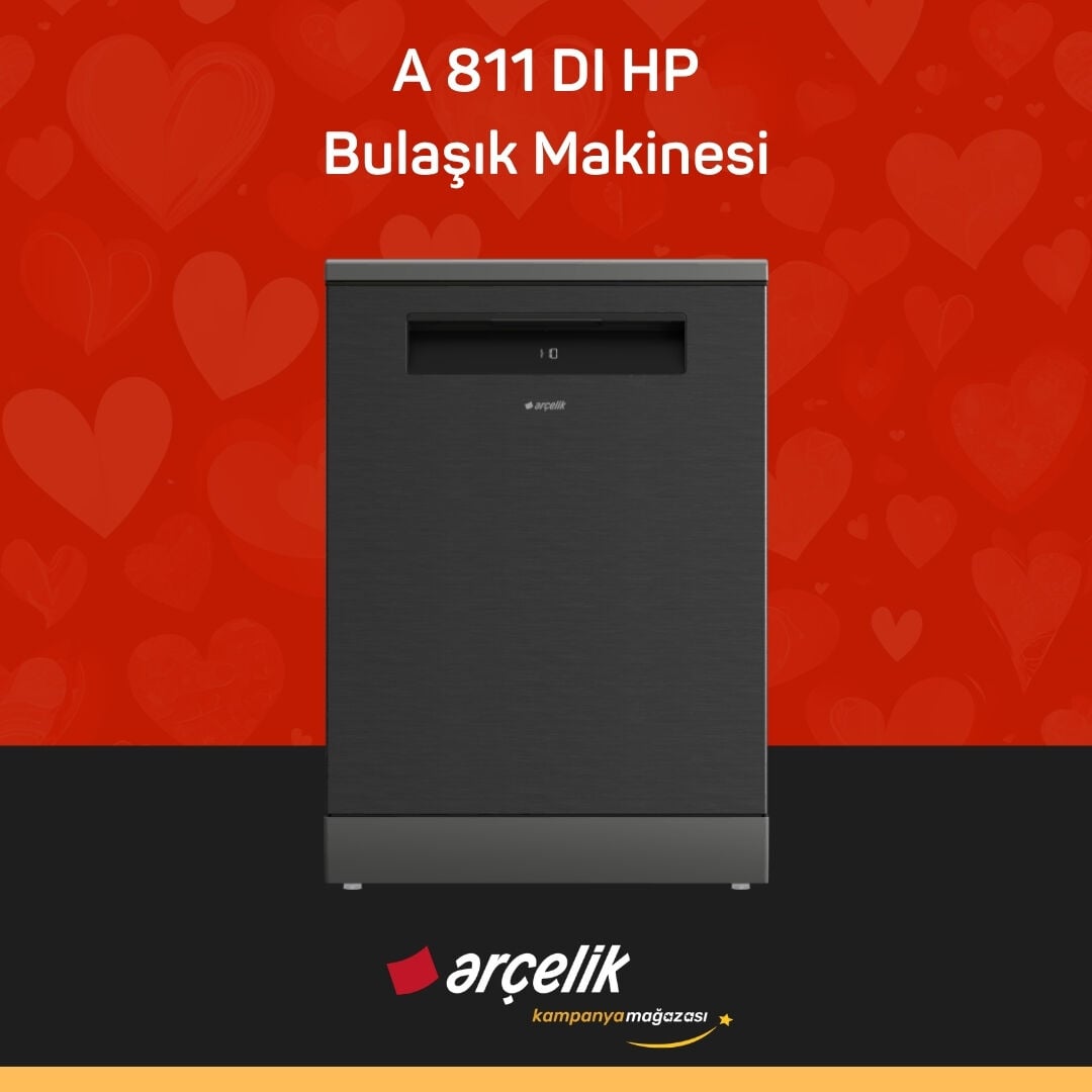 ARÇELİK A 811 DI HP Yapay Zekalı Diamond Serisi Solo Bulaşık Makinesi