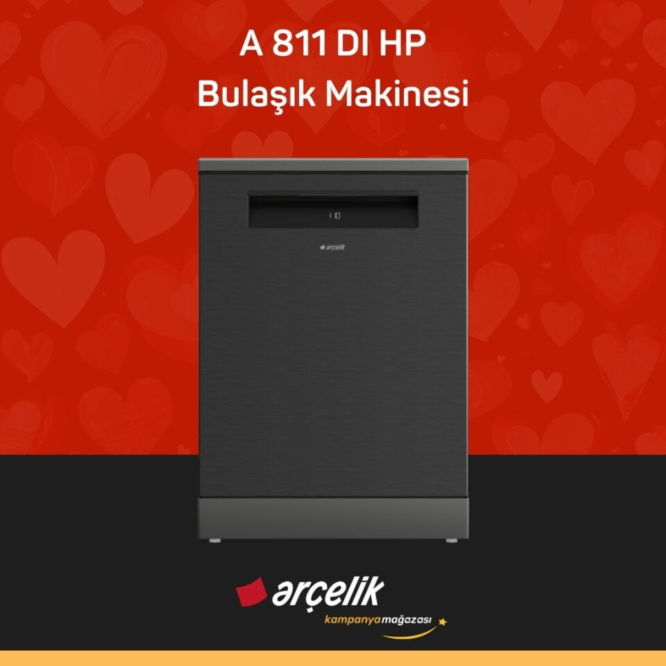 ARÇELİK A 811 DI HP Yapay Zekalı Diamond Serisi Solo Bulaşık Makinesi