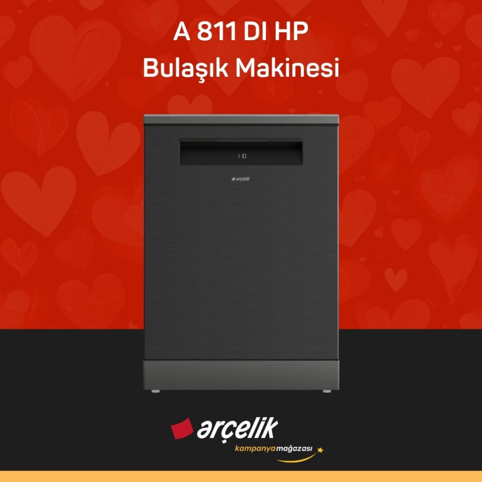 ARÇELİK A 811 DI HP Yapay Zekalı Diamond Serisi Solo Bulaşık Makinesi