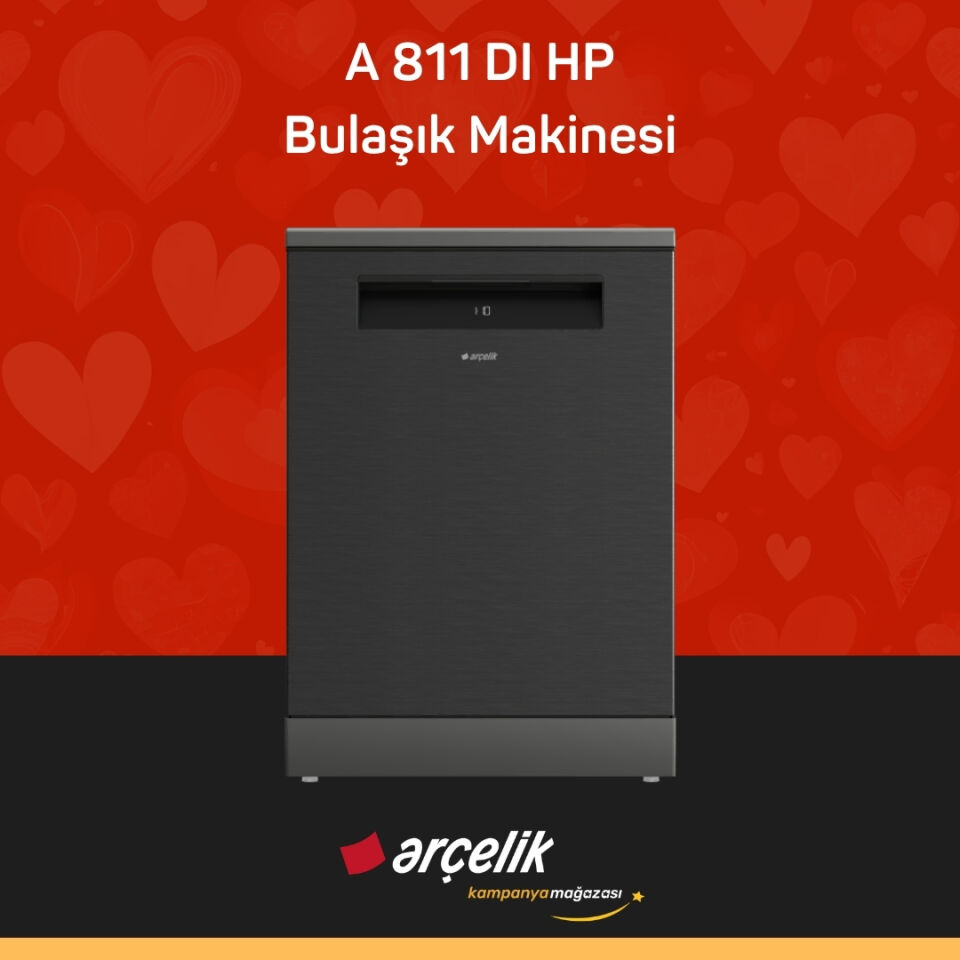 ARÇELİK A 811 DI HP Yapay Zekalı Diamond Serisi Solo Bulaşık Makinesi