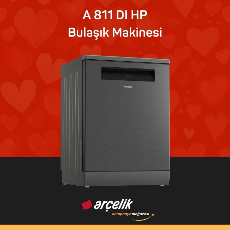ARÇELİK A 811 DI HP Yapay Zekalı Diamond Serisi Solo Bulaşık Makinesi