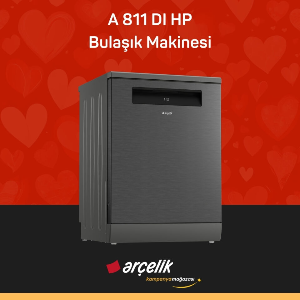 ARÇELİK A 811 DI HP Yapay Zekalı Diamond Serisi Solo Bulaşık Makinesi
