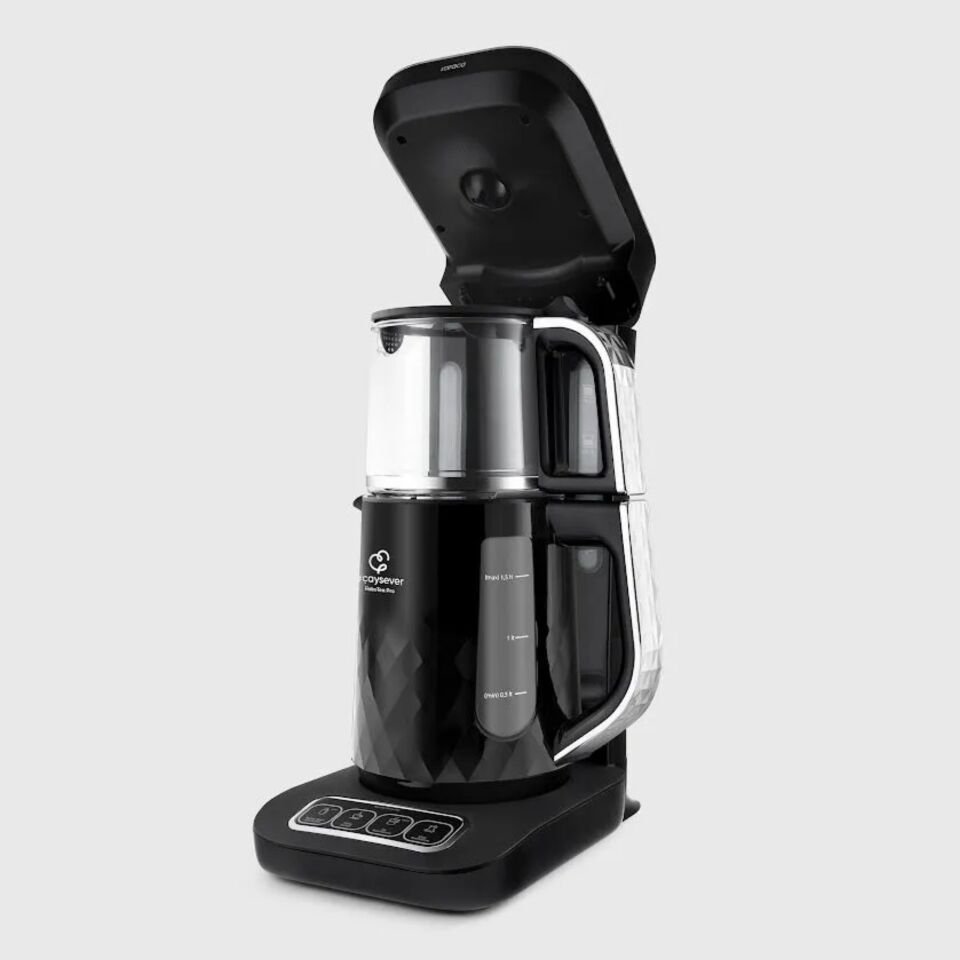 Karaca Çaysever Robotea Pro Quartz 4 in 1 Konuşan Çay Makinesi Black Chrome