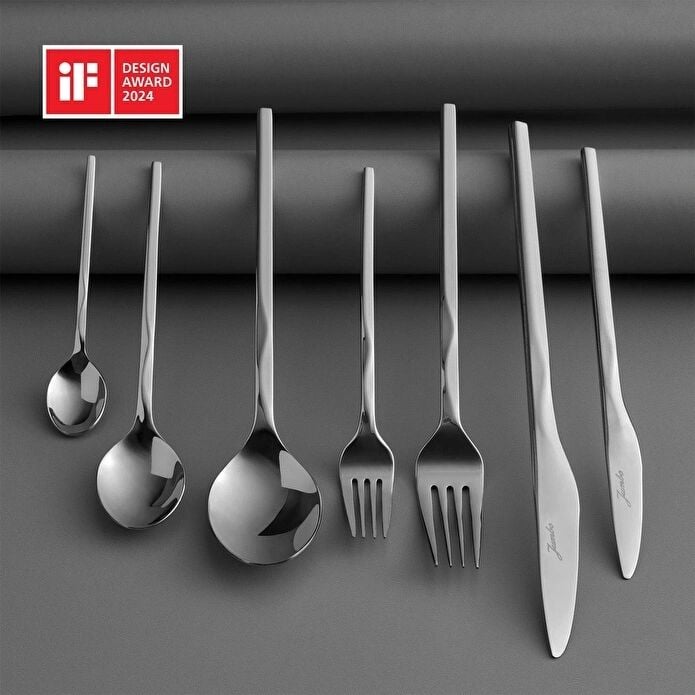 Jumbo Fluctus 84 Parça 12 Kişilik Çelik Çatal Kaşık Bıçak Takımı