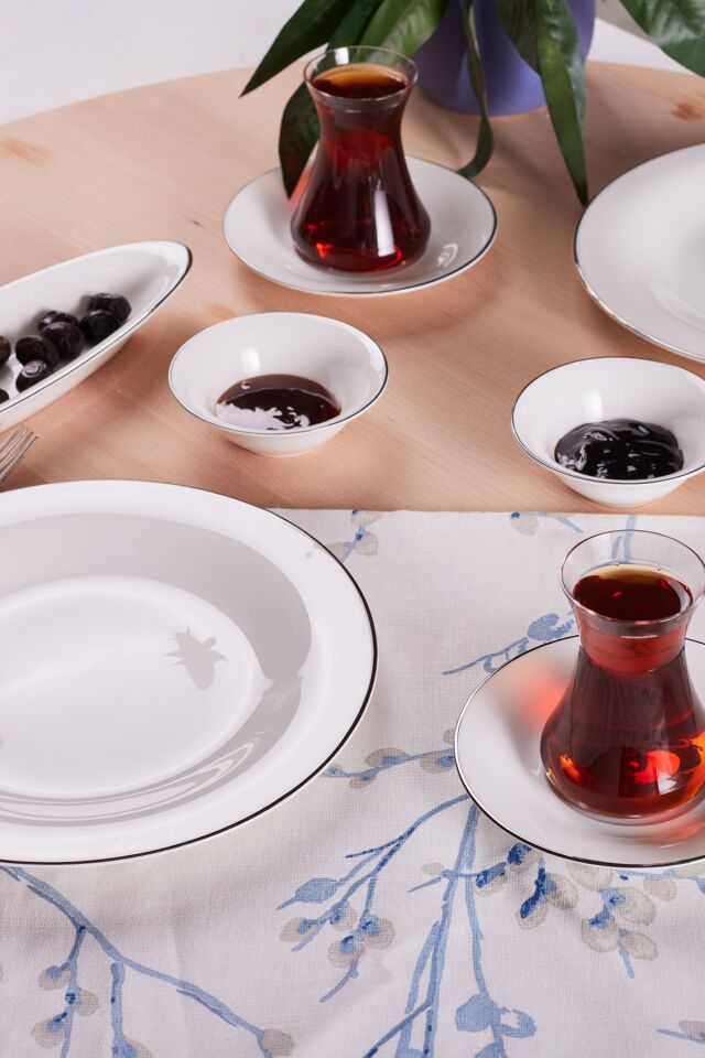 Karaca Fine Pearl Fame 26 Parça 6 Kişilik Kahvaltı Takımı Platin