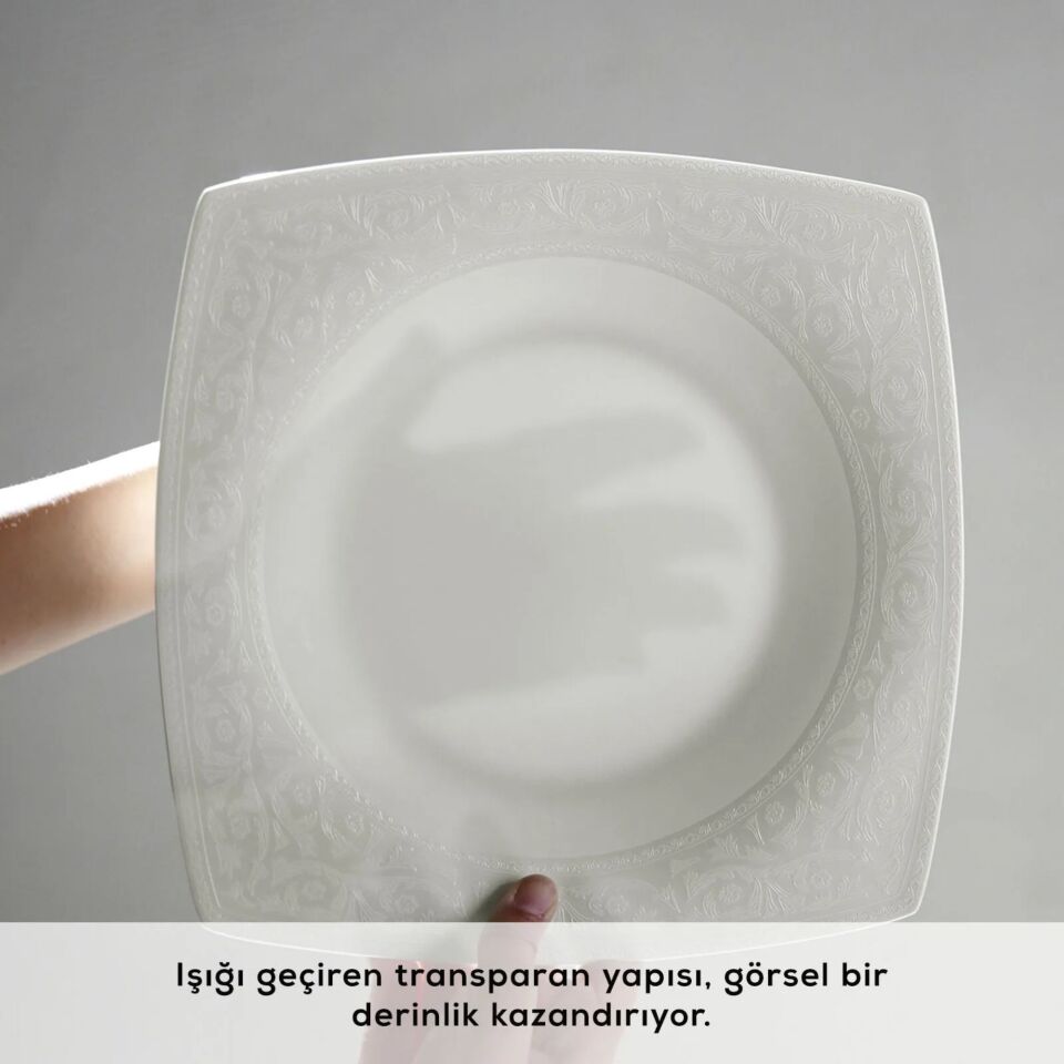 Karaca Fine Pearl Roma 58 Parça 12 Kişilik Yemek Takımı