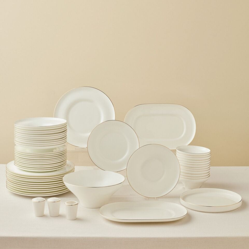 Karaca Fine Bone Zenith 55 Parça 12 Kişilik Yemek Takımı Gold