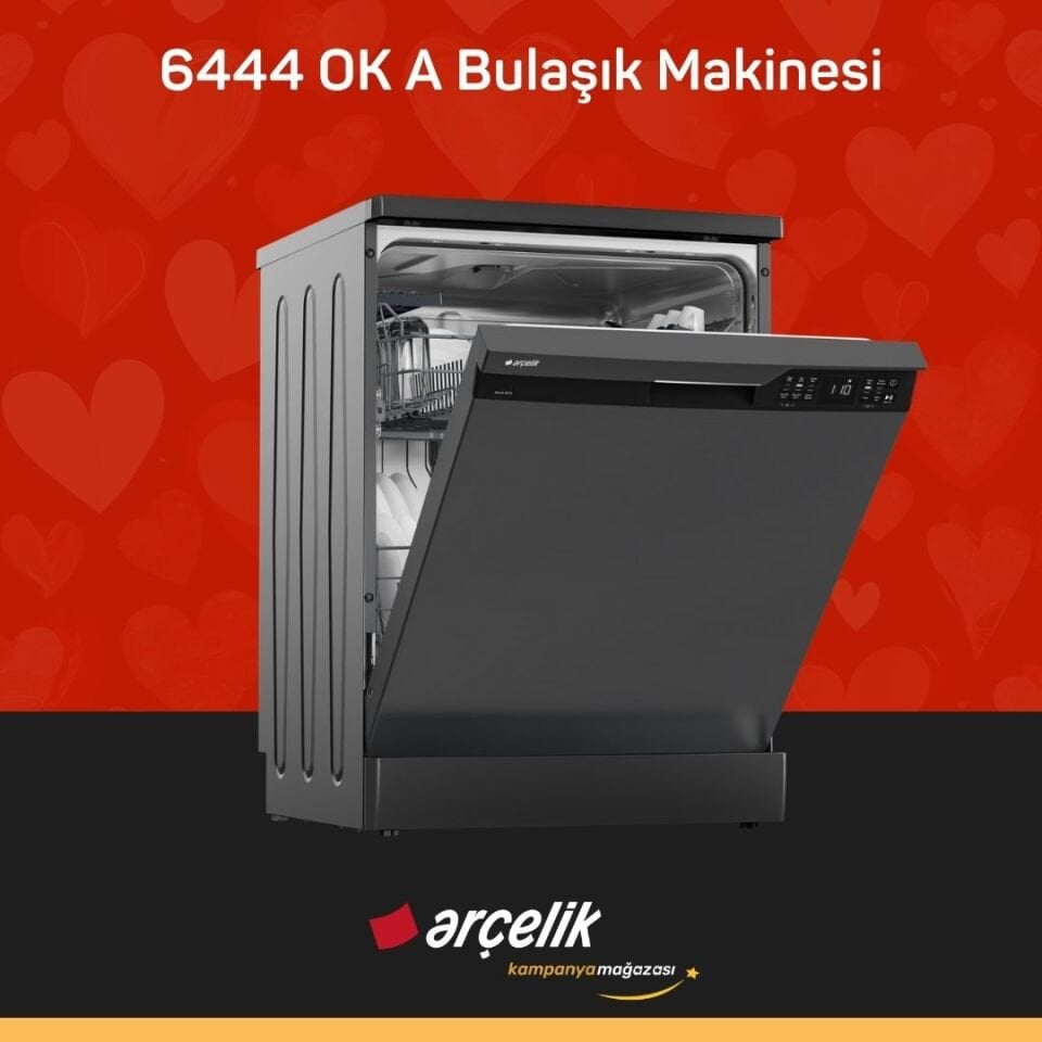 ARÇELİK 6444 OK A 4 Programlı Bulaşık Makinesi