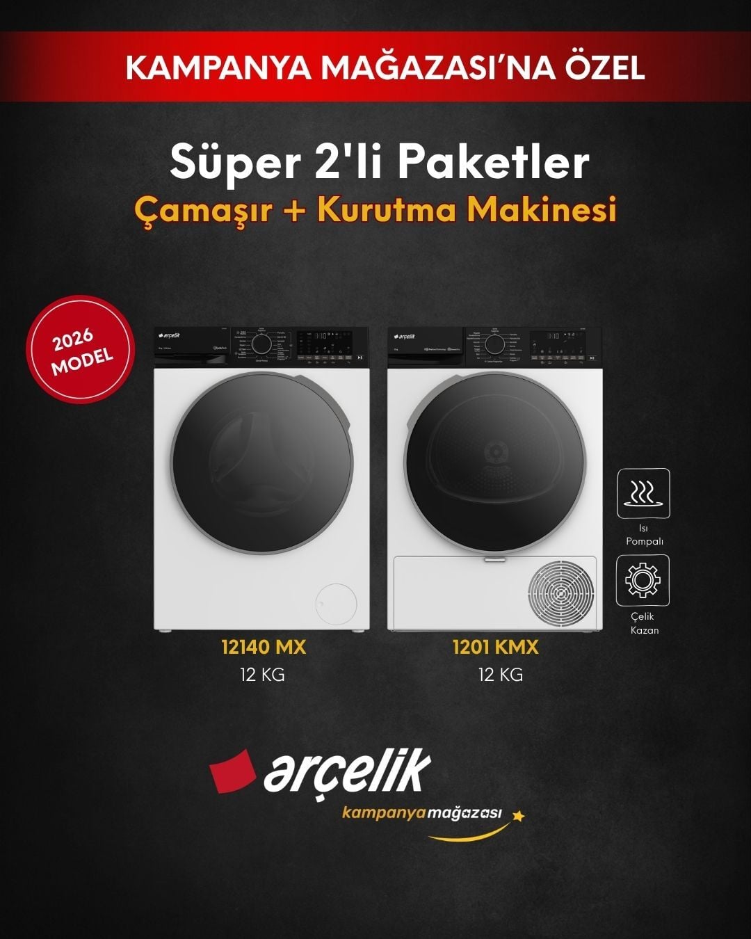 ARÇELİK 2'li Süper Setler (12140 MX - 1201 KMX)