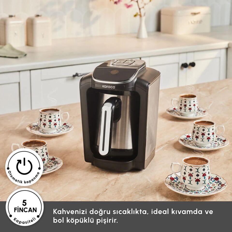 Karaca Hatır Neo Inox Çelik Cezveli Türk Kahve Makinesi